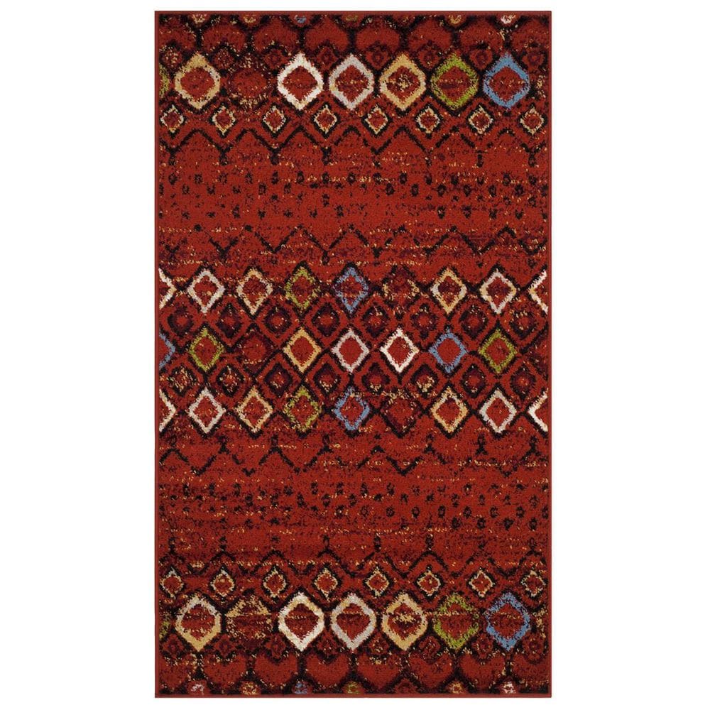 Safavieh Amsterdam AMS108D-3 3&#39; x 5&#39; Terracotta/Multi Area Rug, , large