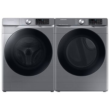 Samsung 4.5 Cu. Ft. Front Load Washer and 7.5 Cu. Ft. Electric Dryer Laundry Pair in Platinum, , large