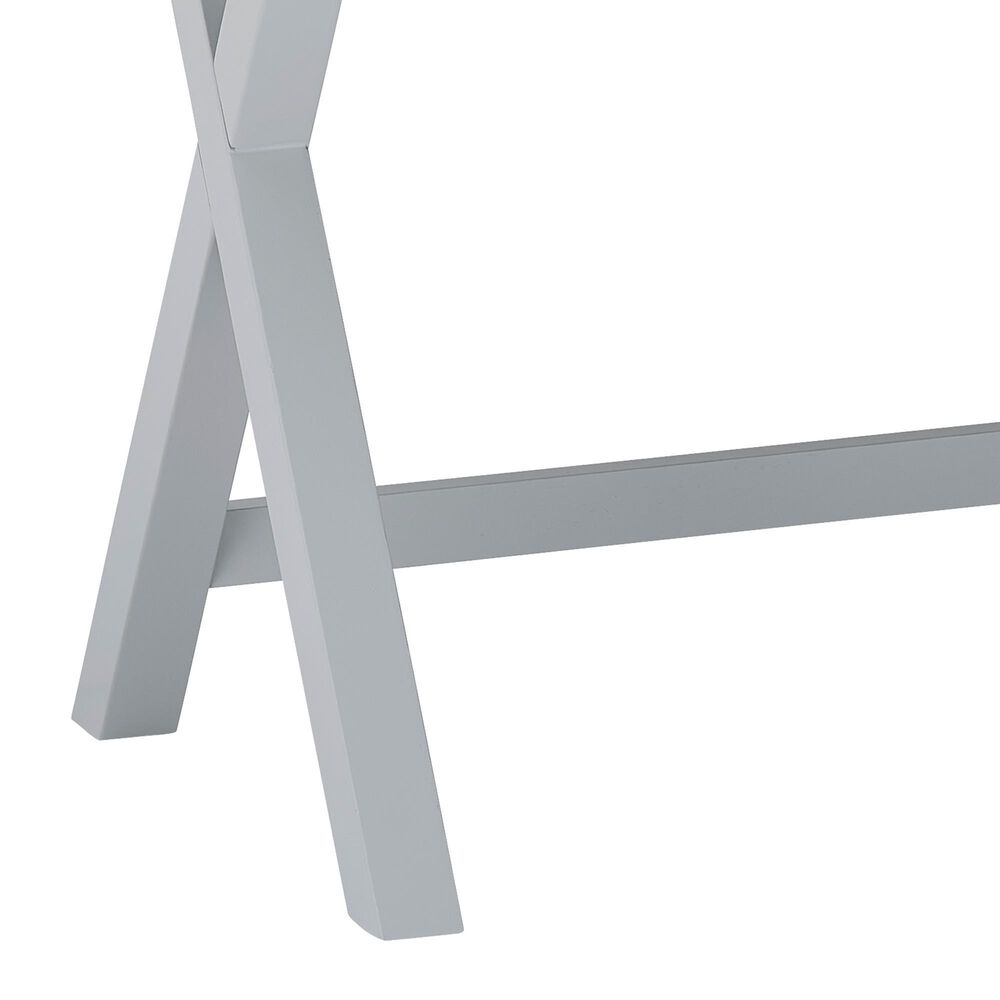 Linon Home Decor Peggy Side Storage Desk in Grey, , large