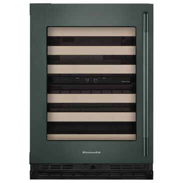 KitchenAid 24" Undercounter Wine Cellar with Full-Extension Wood-Front Racks and Left Hinge in Juniper Green, , large