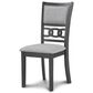 New Heritage Gia Side Chair with Light Gray Cushion in Gray, , large