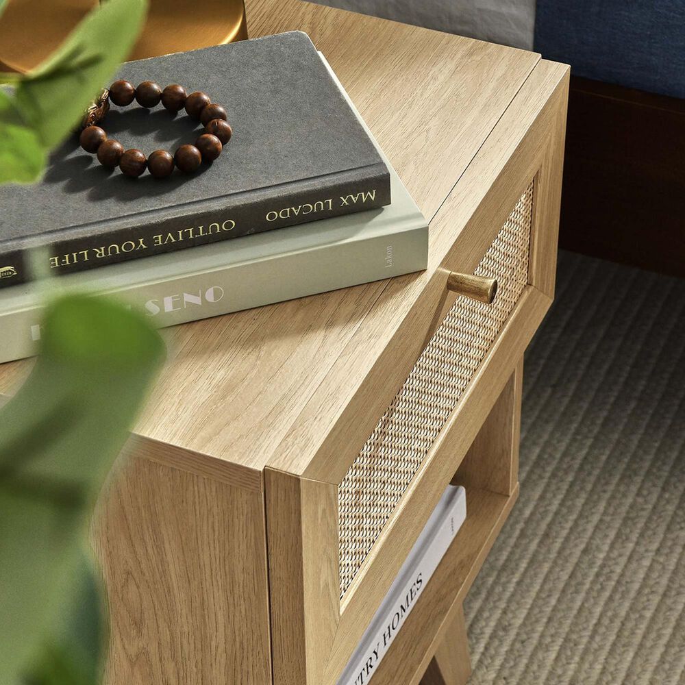 Modway Soma 1 Drawer and 1 Shelf Nightstand in Oak, , large