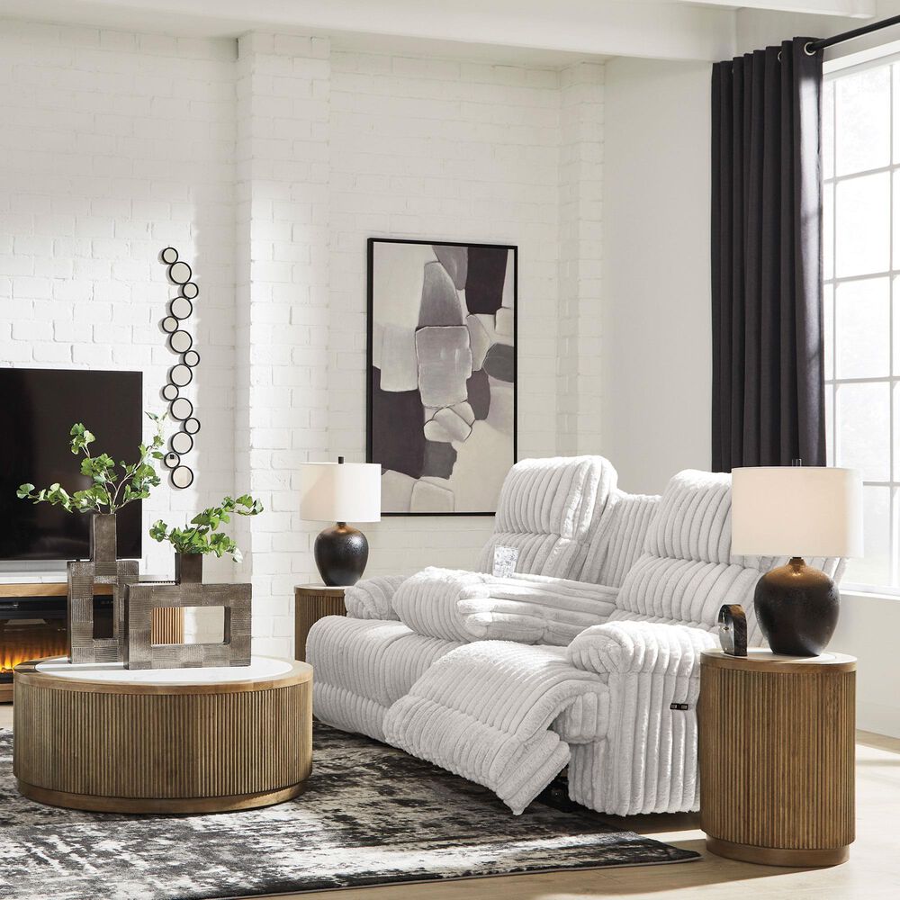 Ashley Rhines Falls Power Reclining Sofa in Alloy, , large