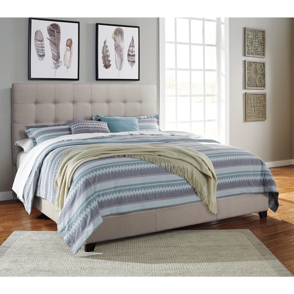 Ashley Culverbach Queen Upholstered Bed in Beige, , large