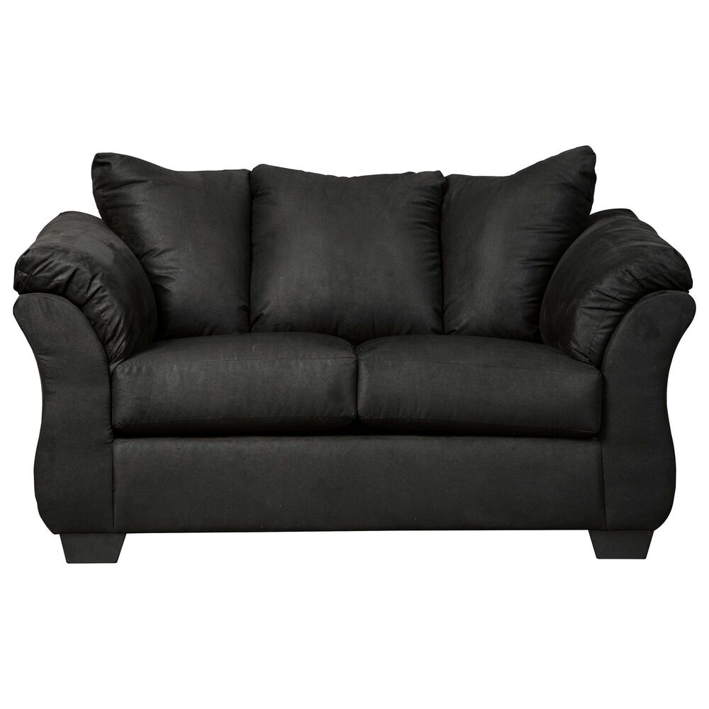 Ashley Darcy Stationary Loveseat in Black, , large