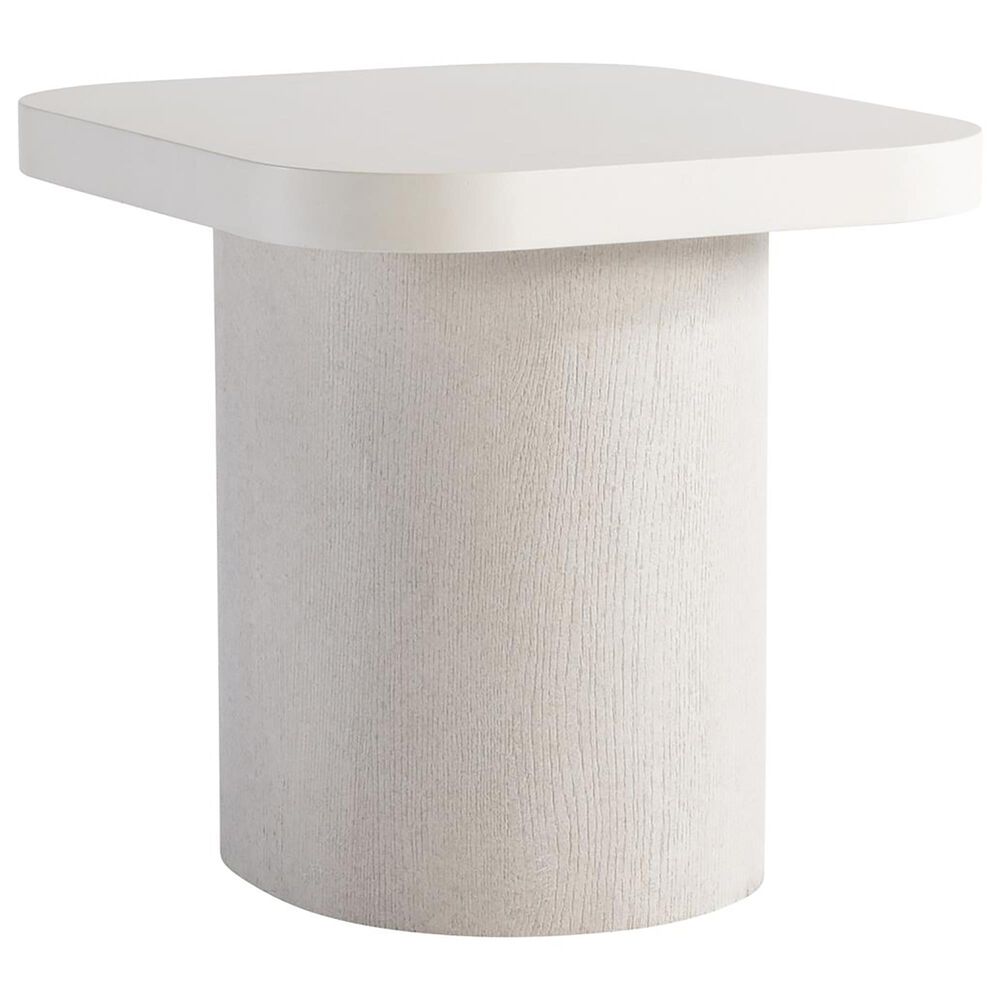 Bernhardt Ellison Side Table in Sandblasted White and Adobe, , large