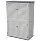 Hearth and Haven Outdoor Rust-Resistant Plastic Storage Shed with Adjustable Partition Design in White, , large