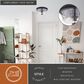 Vaxcel Toledo 2-Light Flush Mount in Matte Black, , large