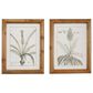 Maple and Jade 22" x 17" Leaves Framed Wall Art in Distressed Brown (Set of 2), , large