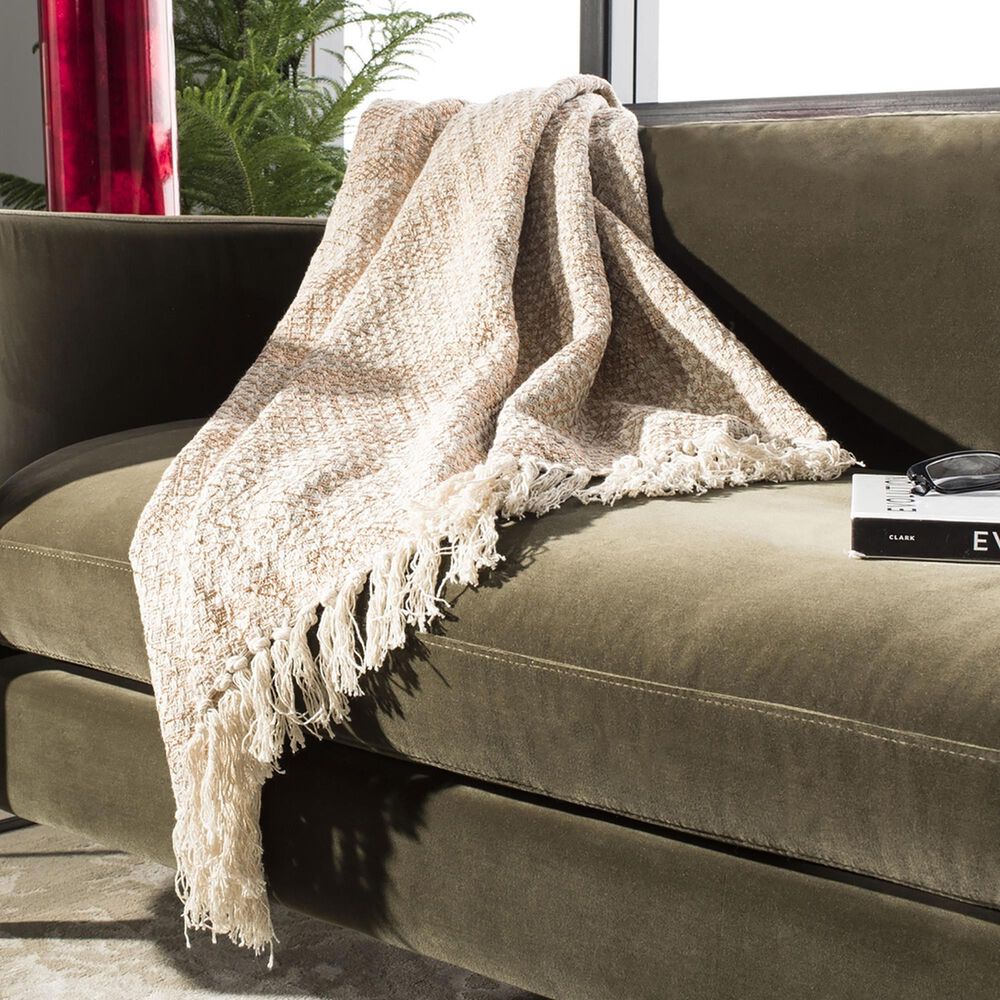 Safavieh Becks Throw in Copper and Beige, , large