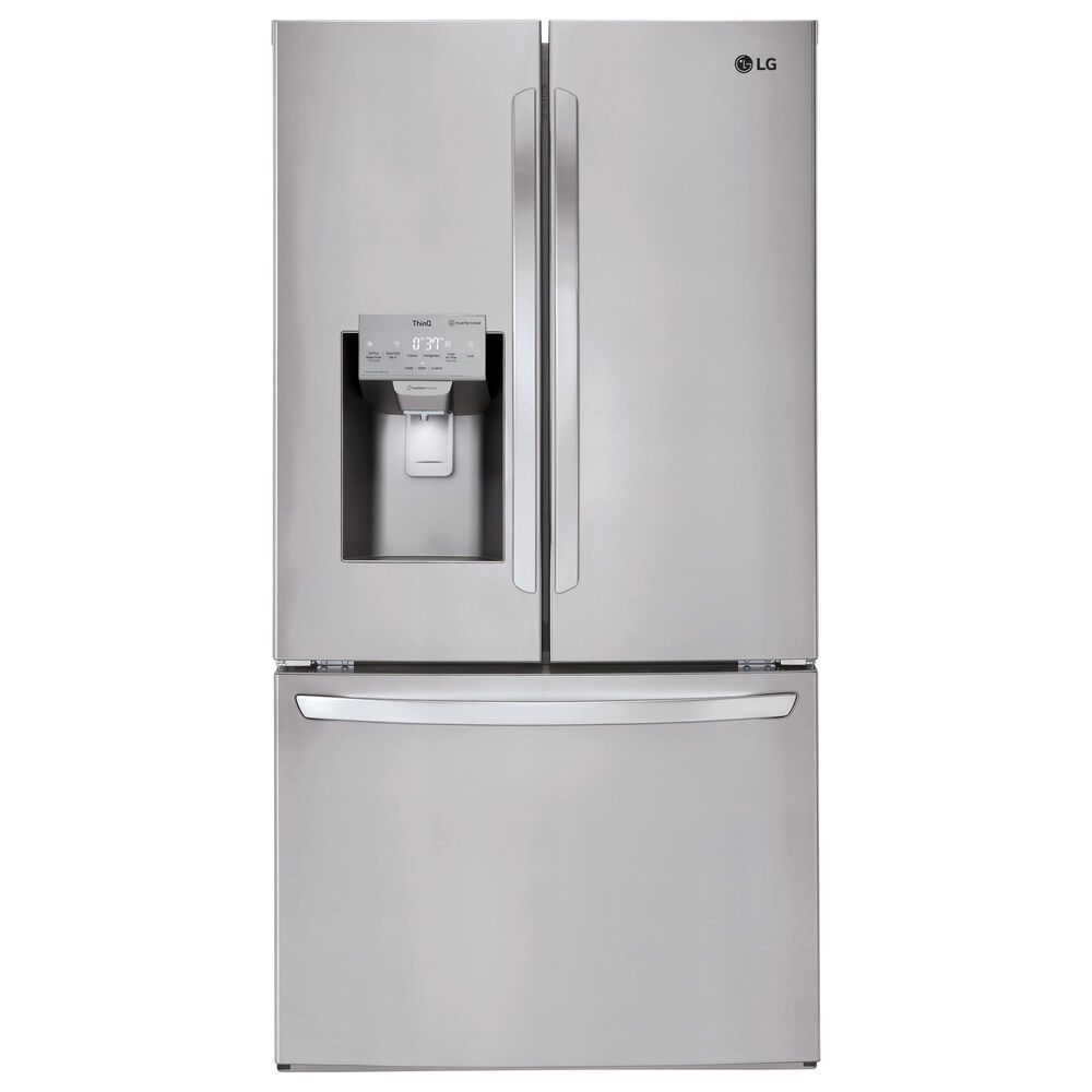 LG 26 Cu. Ft. 3-Door French Door Refrigerator with SmartThinQ in Stainless Steel with Dual Icemaker, , large