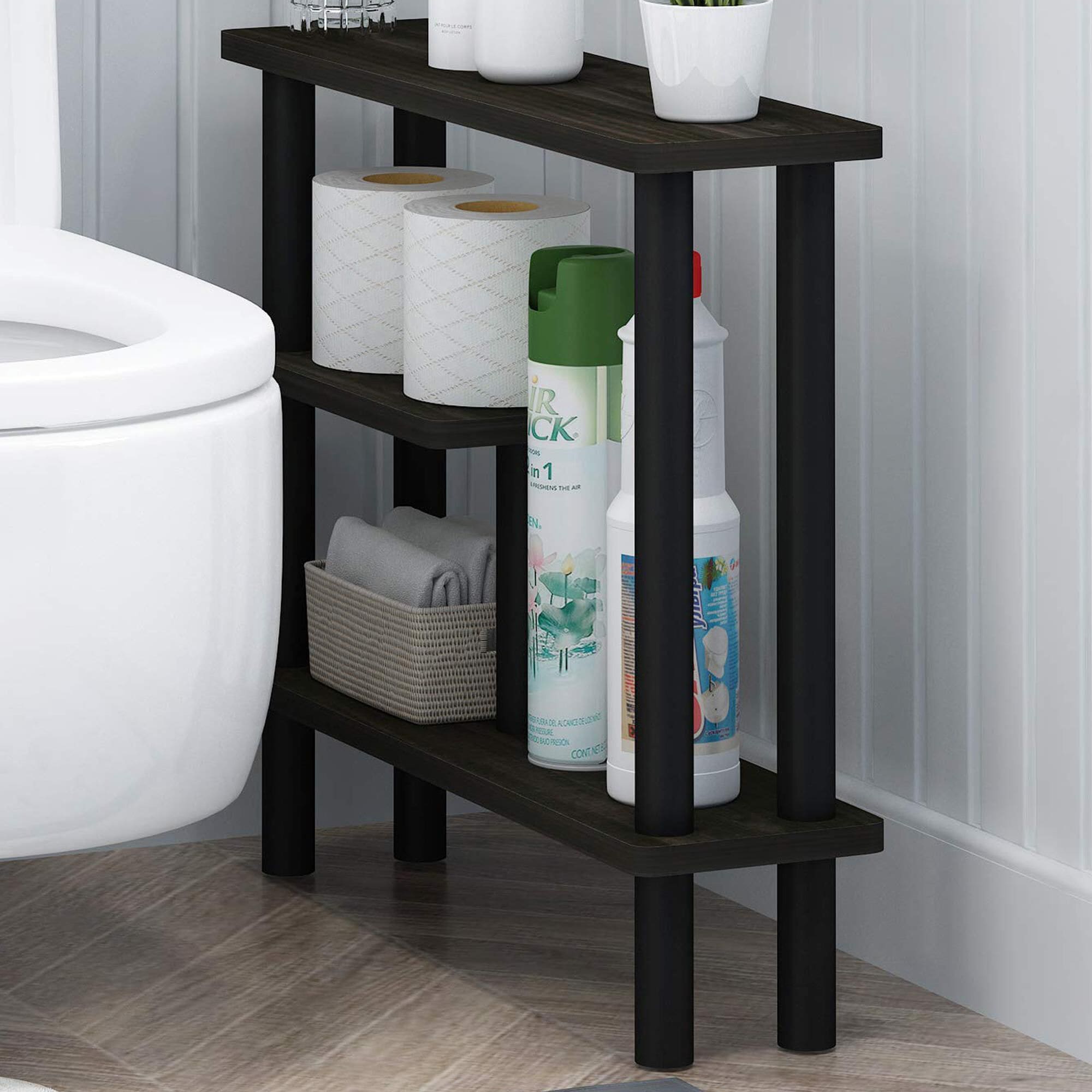 HOMLUX Turn-N-Tube 3-Tier Slim Space Saving Storage Rack in