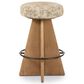 Four Hands Damon Swivel Counter Stool in Washed Natural Oak and Oxidized Grey, , large