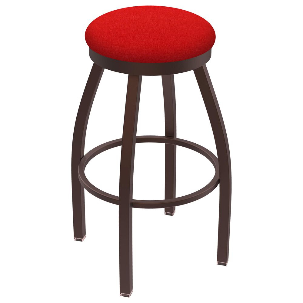 Holland Bar Stool 802 Misha 25" Swivel Counter Stool with Bronze and Canter Red Seat, , large