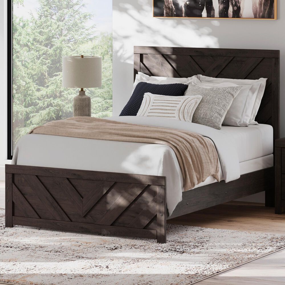 Ashley Prendonea Full Panel Bed in Dark Charcoal, , large