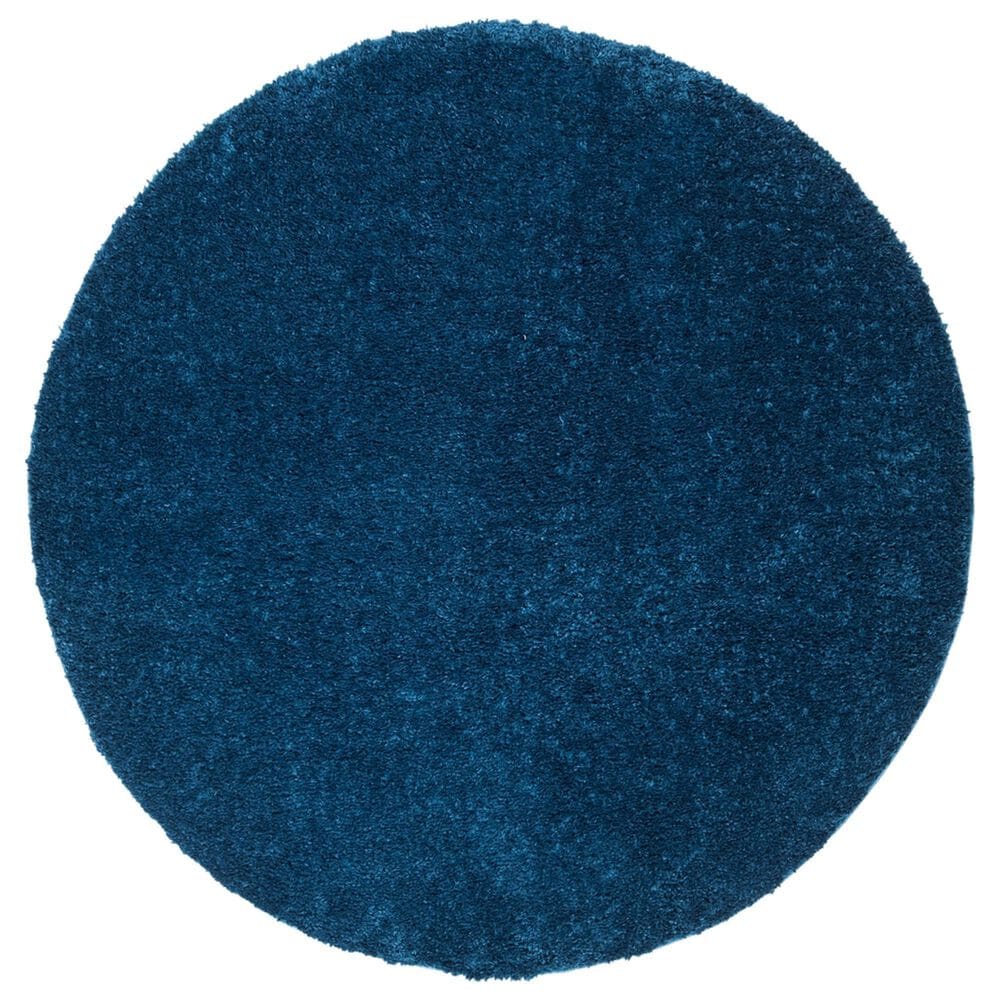 Safavieh August Shag AUG900N 8"6" Round Navy Area Rug, , large