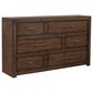 Riva Ridge Modern Loft King Storage Panel Bed with Dresser, Chest, and Two Nightstands in Brownstone, , large