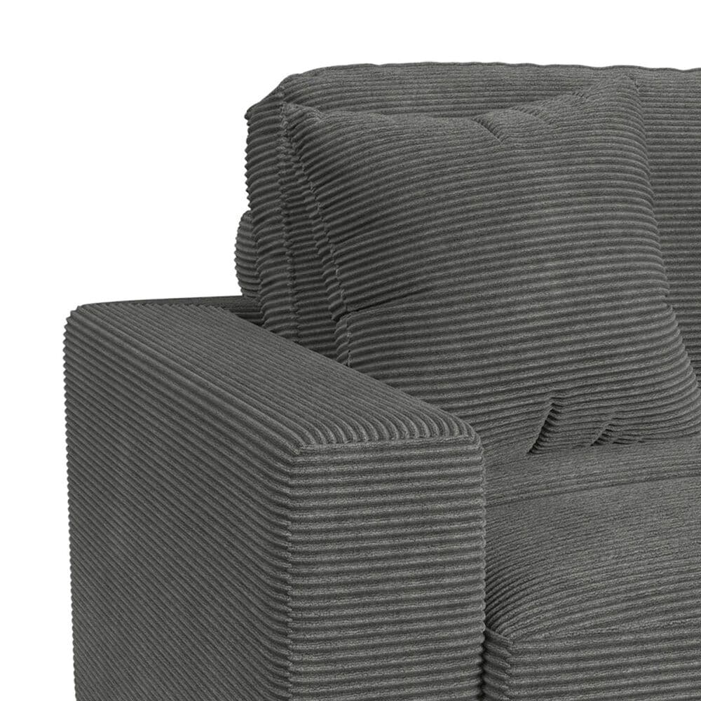 Mayberry Hill Arizona 6-Piece Stationary Left Facing Sectional in Charcoal, , large