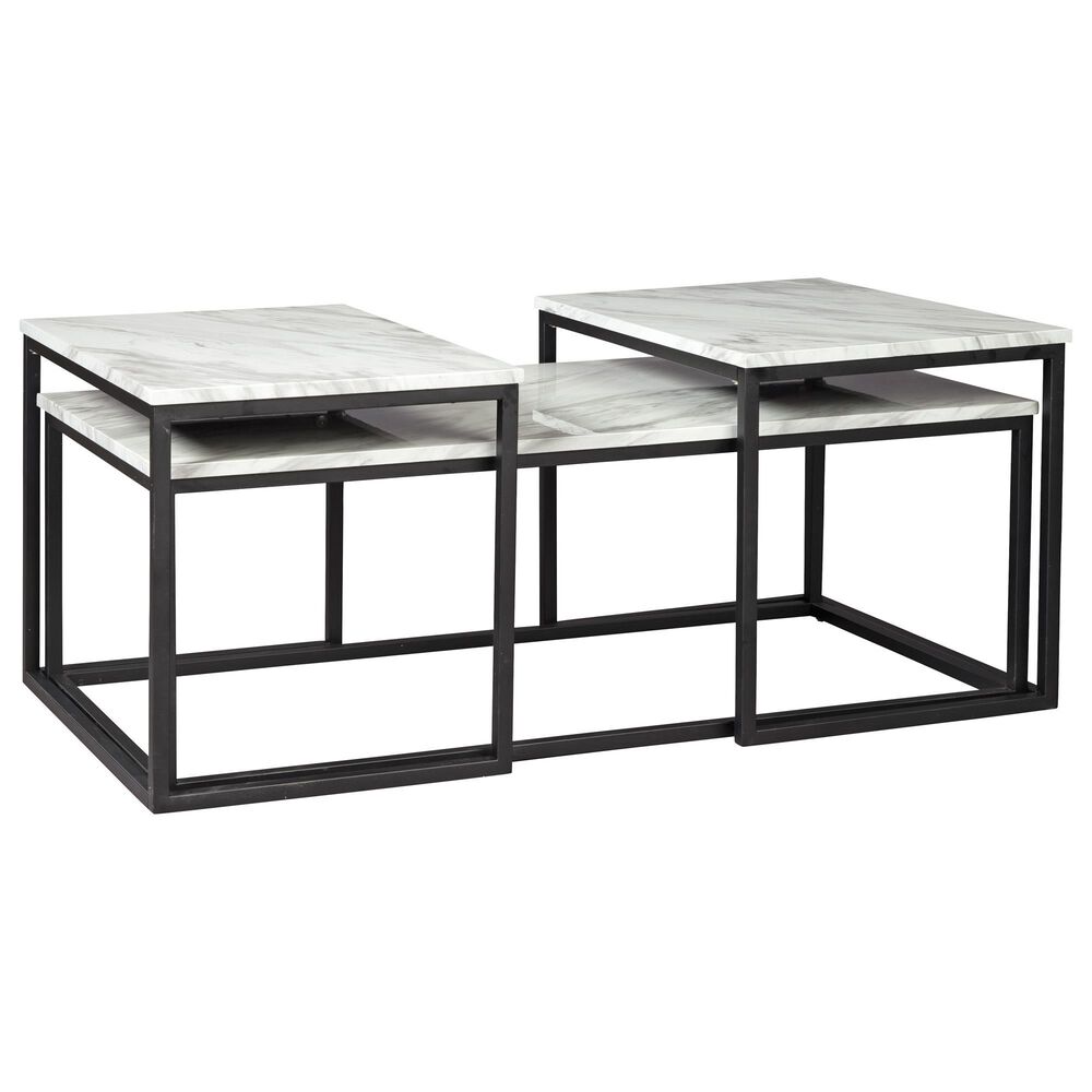 Ashley Donnesta 3-Piece Nesting Table Set in Gray and Black, , large