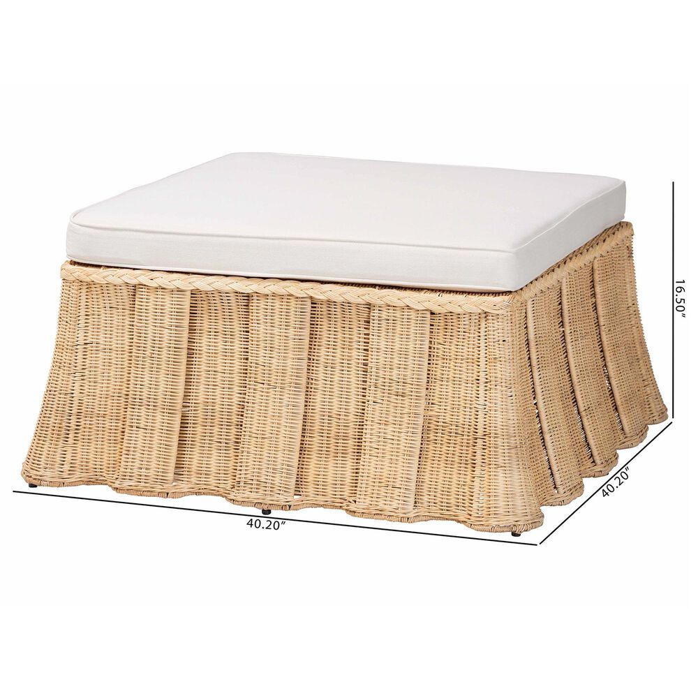 bali &amp; pari Rotem Large Ottoman in Neutral, , large