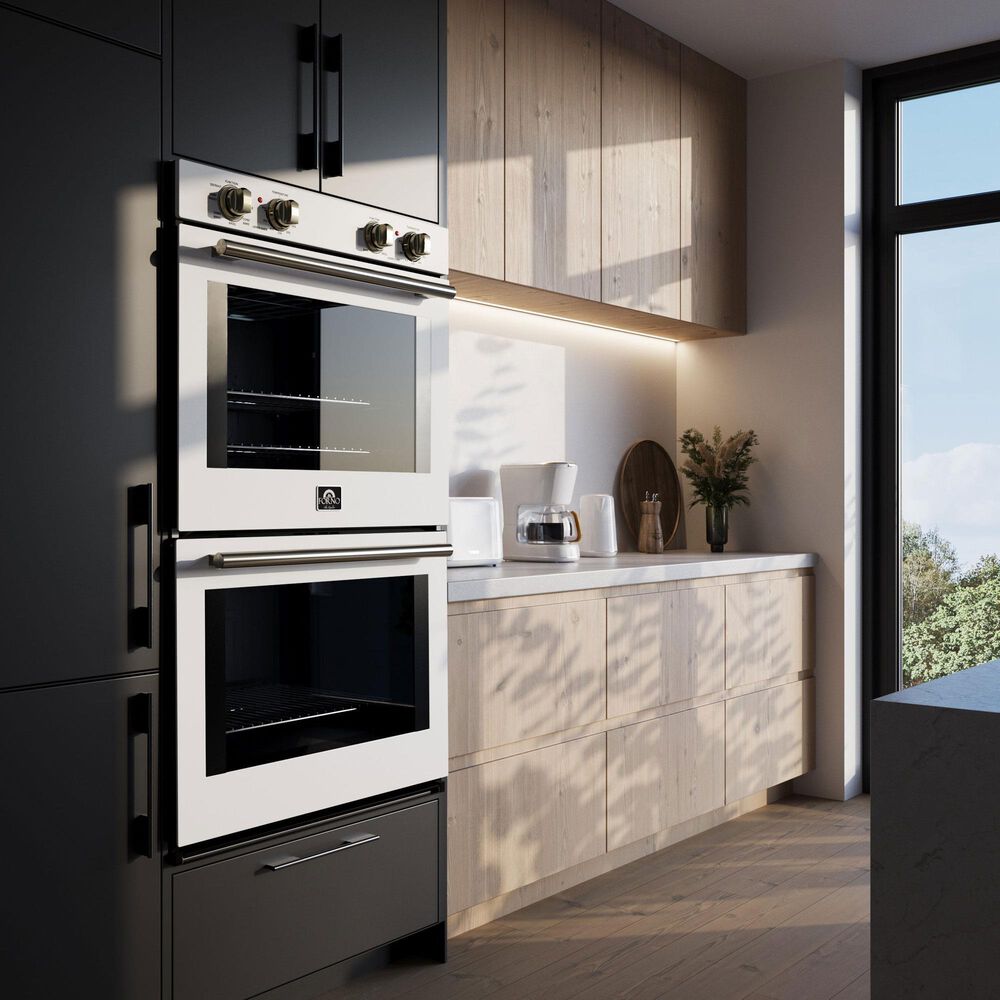 Forno Vomero 30" Double Electric Wall Oven in White, , large