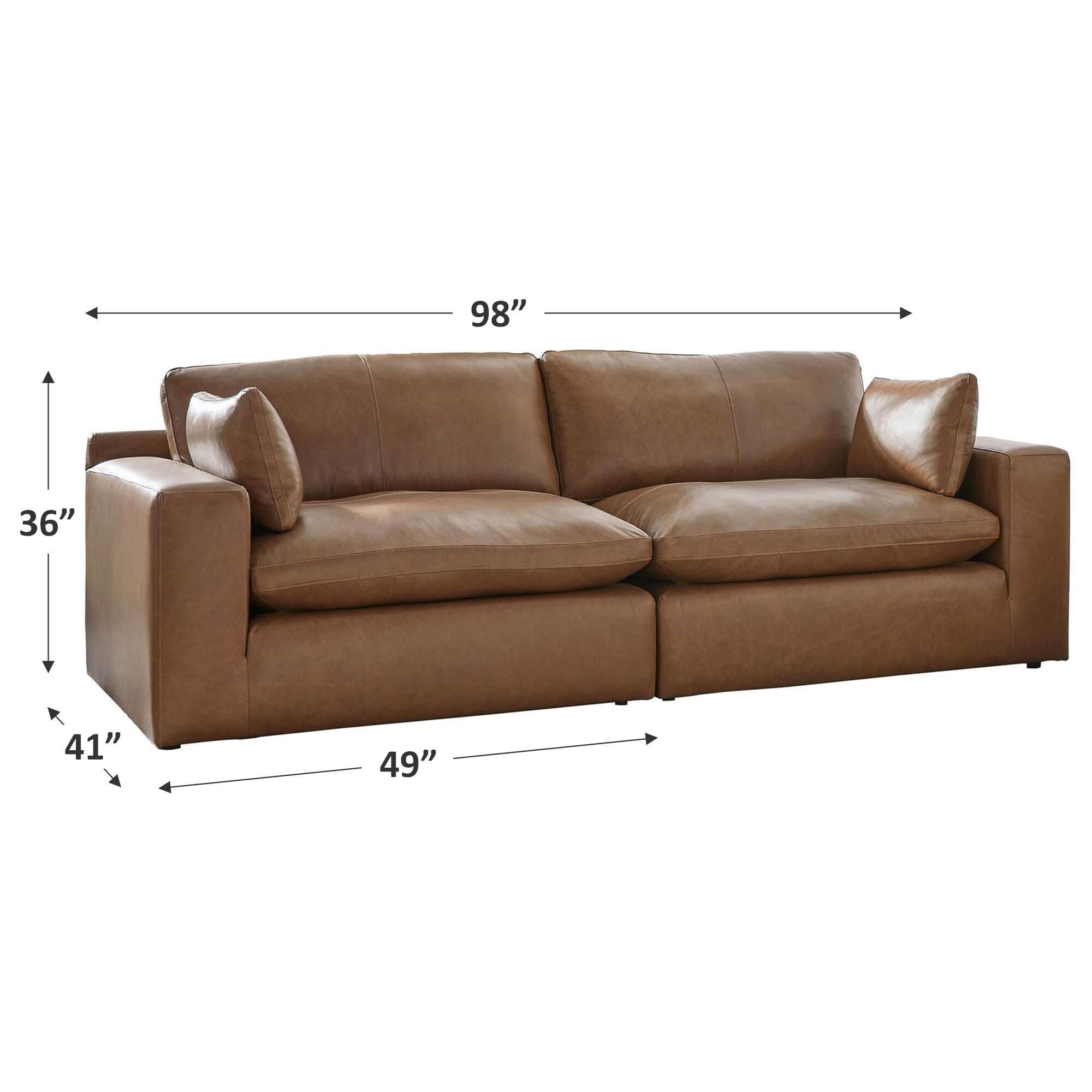 Ashley Emilia 2-Piece Stationary Symmetrical Sectional Loveseat in