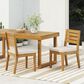 Hearth and Haven Outdoor Armless Dining Chair with Natural Frame in Beige (Set of 2), , large