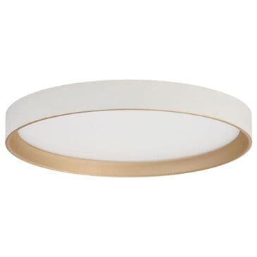 Vaxcel Darien 1-Light Flush Mount in White and Gold, , large