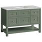 James Martin Vanities Breckenridge 48" Single Bathroom Vanity in Smokey Celadon with 3 cm Victorian Silver Quartz Top and Rectangular Sink, , large