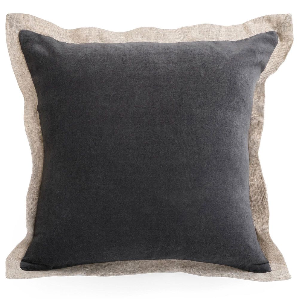 17" x 17" Throw Pillow in Dark Grey and Natural, , large