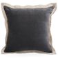 17" x 17" Throw Pillow in Dark Grey and Natural, , large