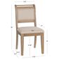 Linon Home Decor Emerson Side Chair with Beige Solid Upholstery in Natural, , large