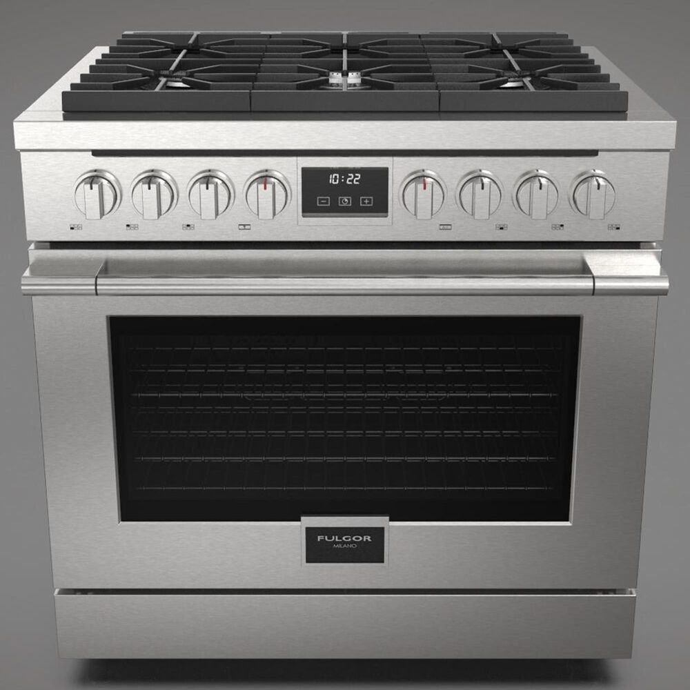 Fulgor Milano Accento 5.7 Cu. Ft. 36&quot; Professional All Gas Range in Stainless Steel, , large