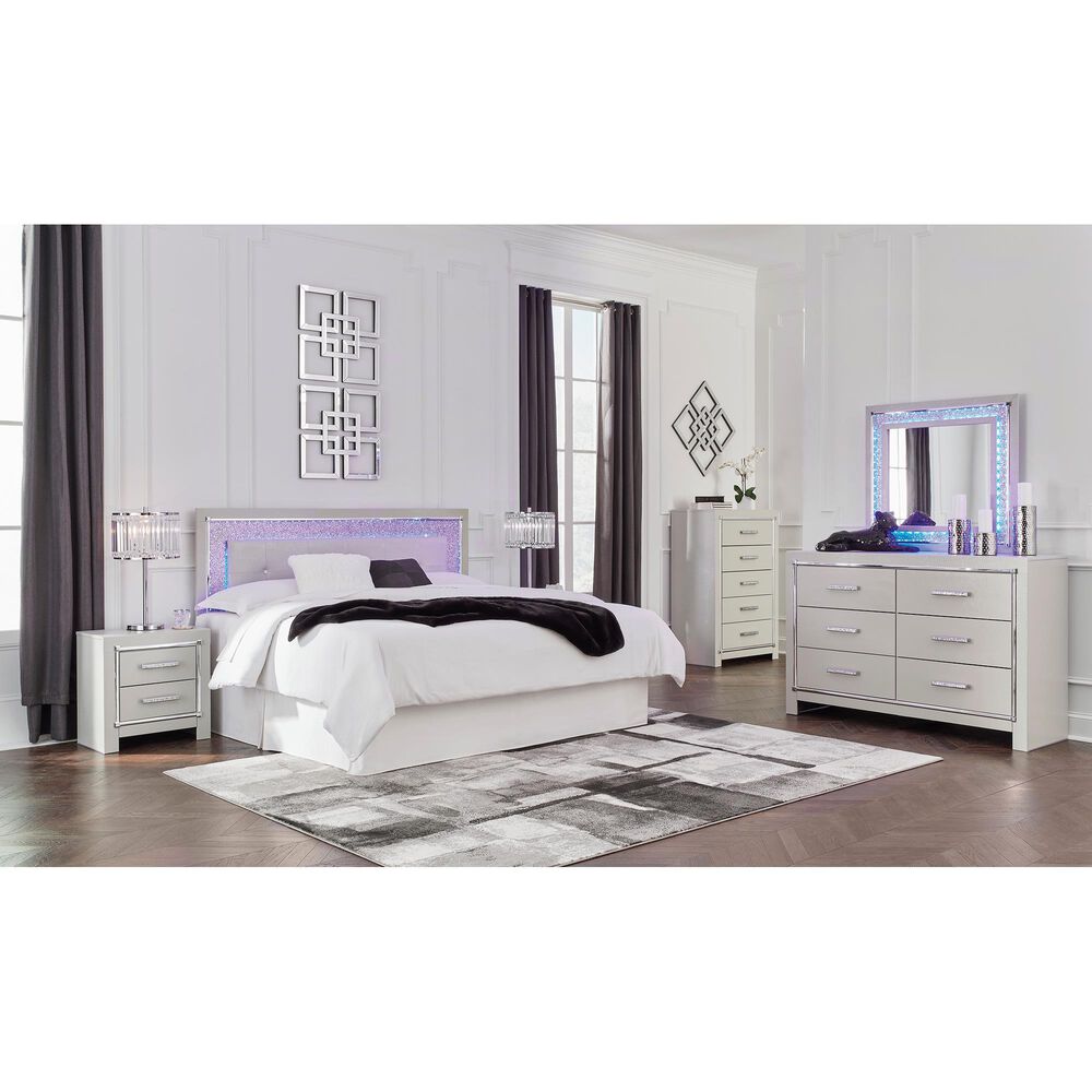 Ashley Zyniden 2-Drawer Nightstand in Silver, , large