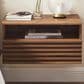 Modway Render 1 Drawer  and Shelf Wall Mount Nightstand in Walnut, , large