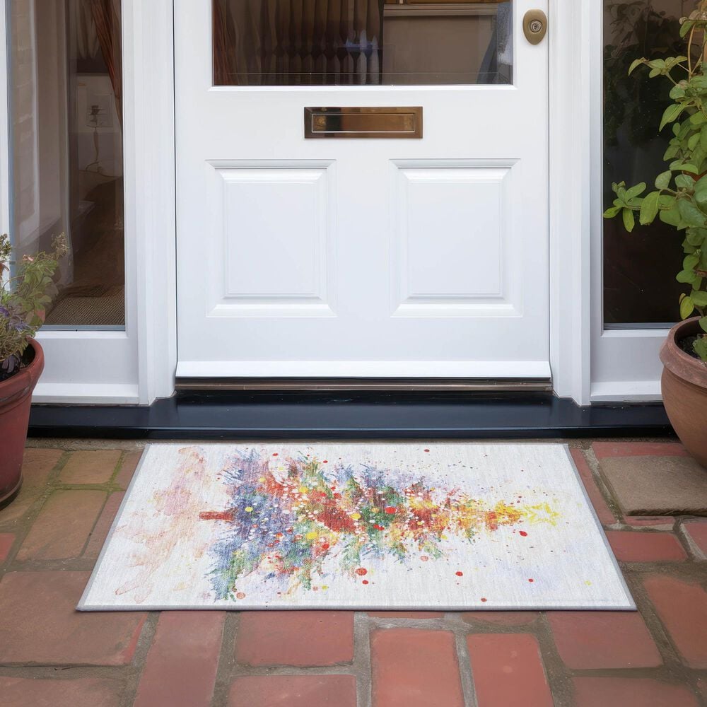 Dalyn Rug Company Wonderland WN17 1&#39;8&quot; x 2&#39;6&quot; Ivory Door Mat, , large