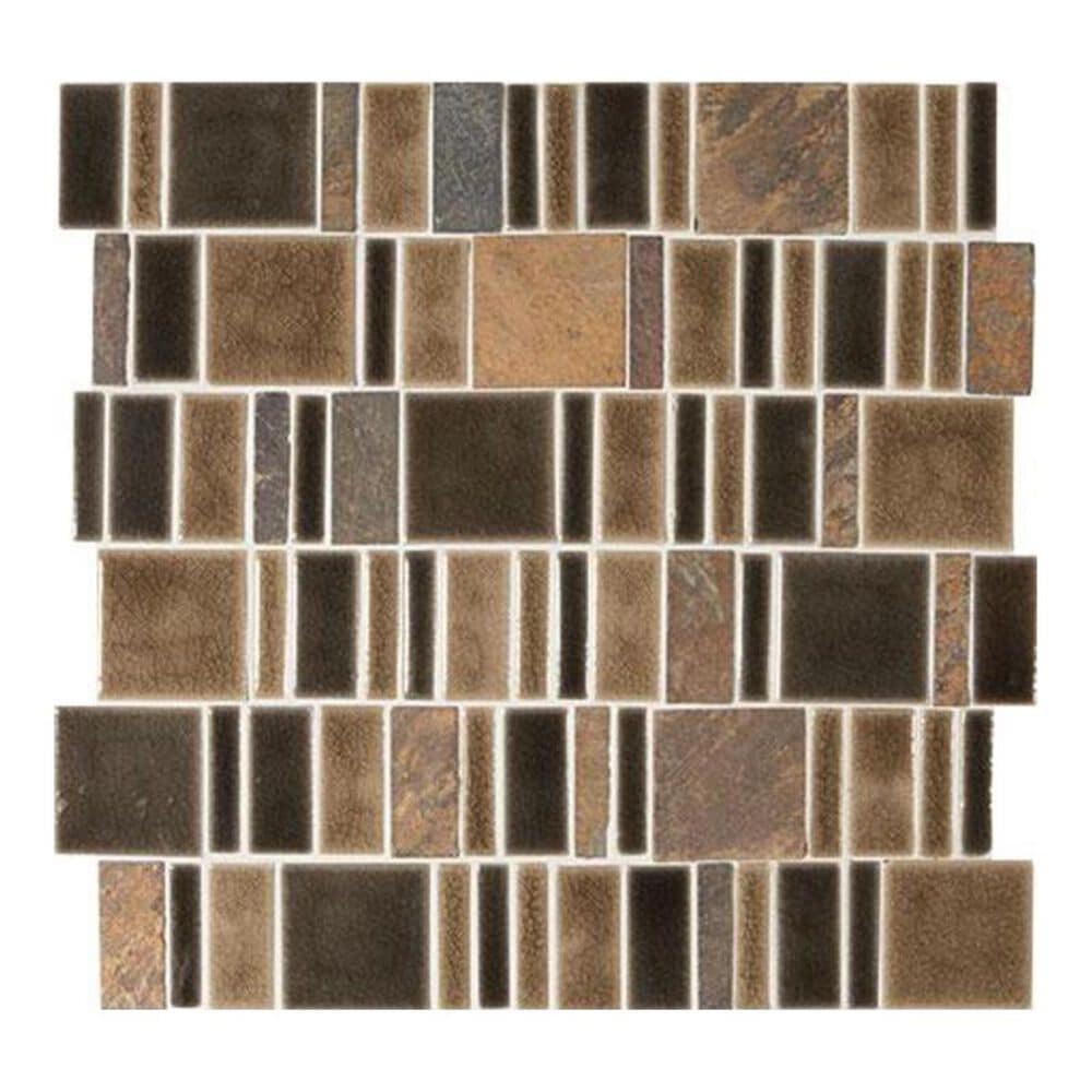 Marazzi Midpark Mosaics Bark 13" x 13" Porcelain Mosaic Sheet, , large