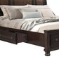 Mayberry Hill Kingston King Storage Bed in Dark Walnut, , large
