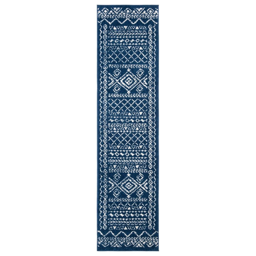 Safavieh Tulum 2" x 9" Navy and Ivory Runner, , large