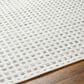 Surya Ariel White, Light Gray and Rust 12" x 15" Area Rug, , large
