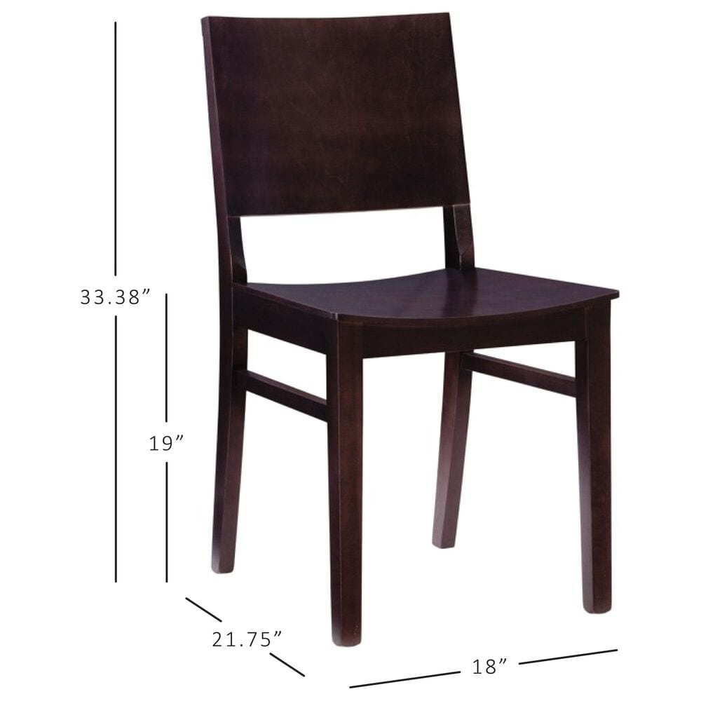 Linon Home Decor Devin Side Chair in Brown, , large