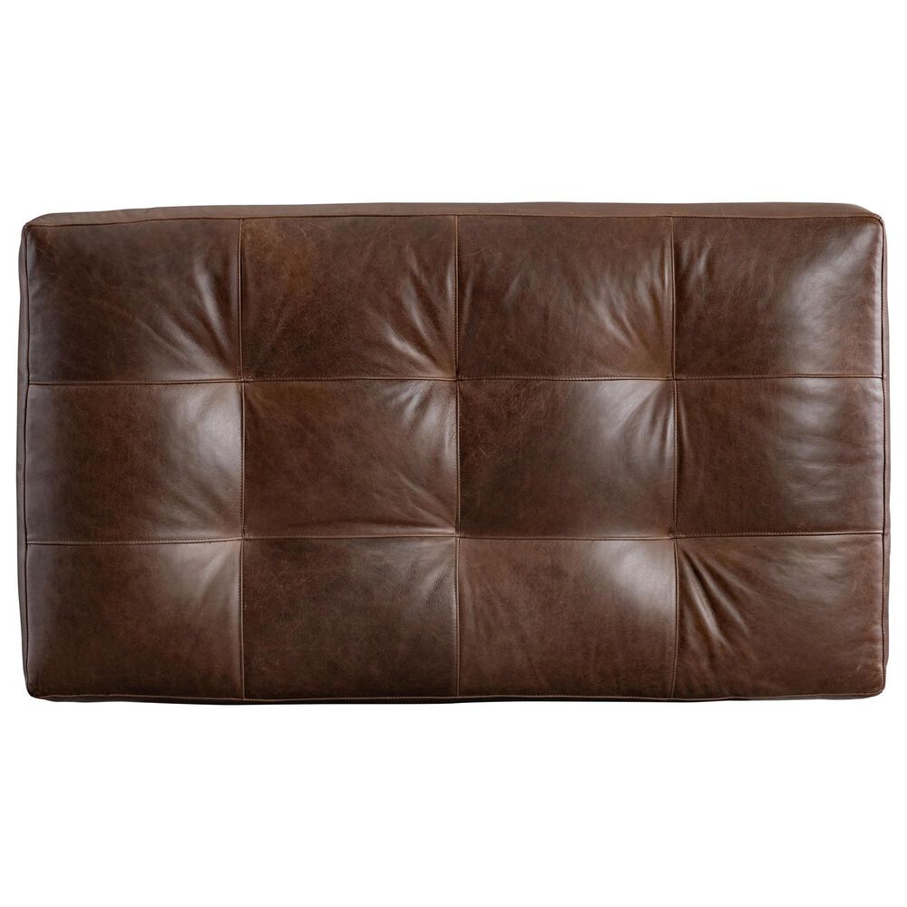 Bernhardt Nest Leather Ottoman in Brown, , large