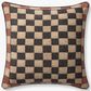 Loloi 22" Square Checkered Throw Pillow in Black and Multicolor, , large