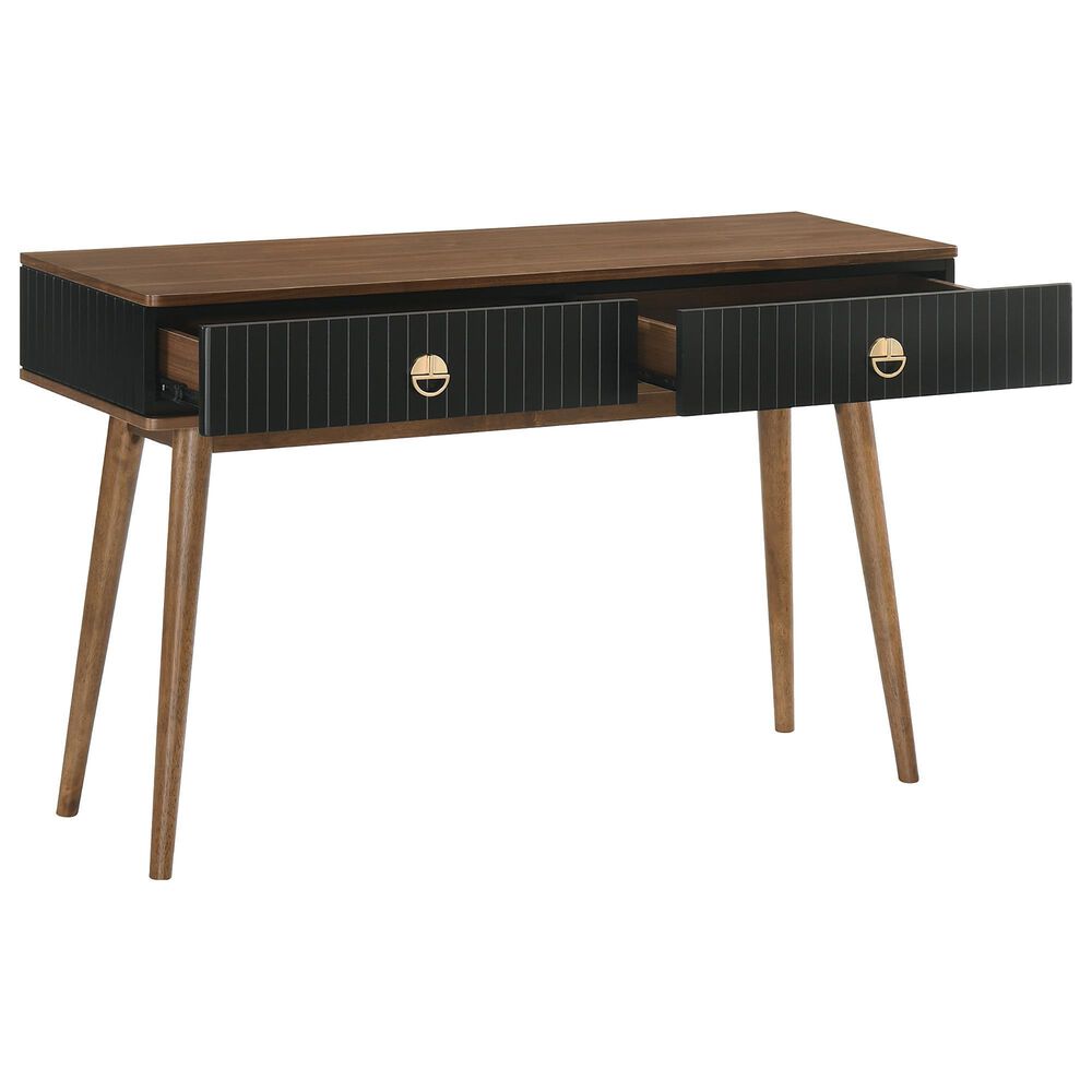 Armen Living Amigo Console Table in Black and Walnut, , large