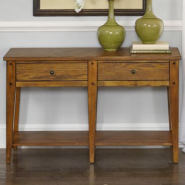 Belle Furnishings Lake House Sofa Table in Medium Brown, , large