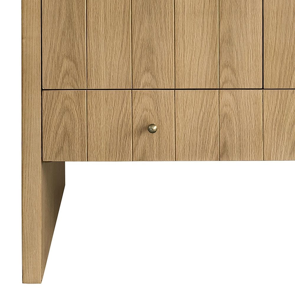 James Martin Vanities Hudson 36&quot; Single Bathroom Vanity in Light Natural Oak with 3 cm Carrara White Marble Top and Rectangular Sink, , large
