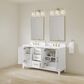 37B Fenwick 60" Double Bathroom Vanity in Bright White with Glossy White Composite Stone Top and Backsplash, , large