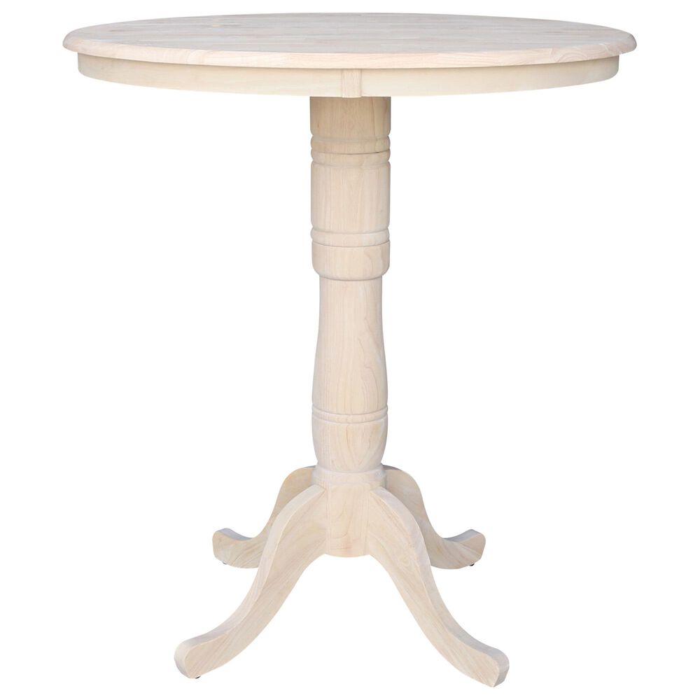 International Concepts Modern Farmhouse 36" Dining Table in Light Wood Unfinished, , large