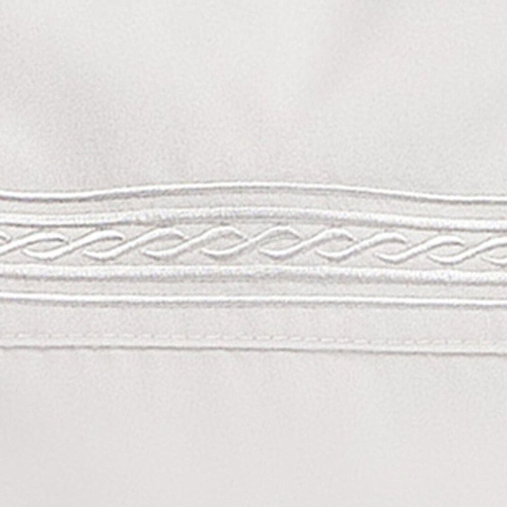 4-Piece Queen Solid Embroidered Sheet Set in Taupe Gray, , large