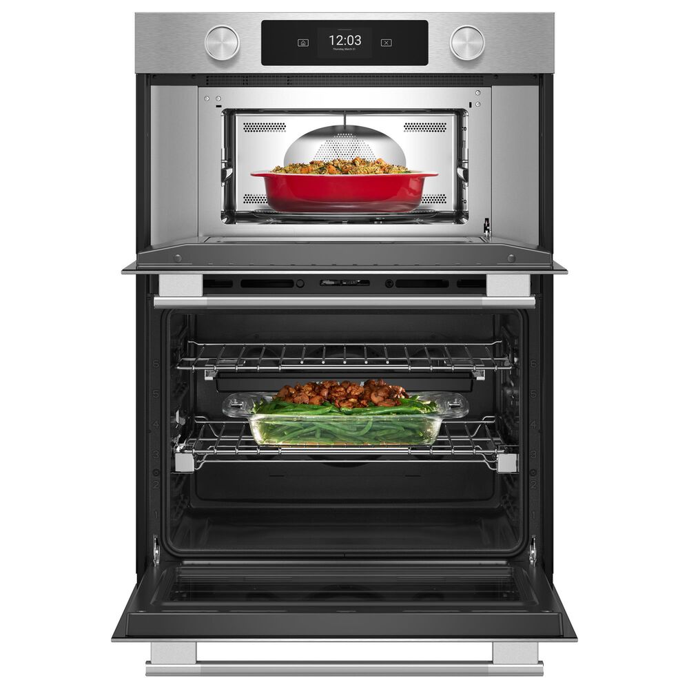 KitchenAid 6.4 Cu. Ft. Smart Electric Combo Wall Oven with Intelligent Cooking Camera in PrintShield Stainless Steel, , large